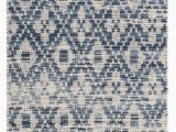 Diamond Scroll Blue Rug Ombre Diamond Blue Woven Cotton Rug Cottage Home