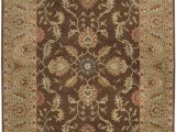 Diva at Home area Rugs 9 X 12 Vespasian Brown and Caper Green Hand Tufted Wool