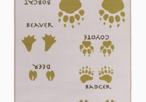 Dog Paw Print area Rugs 5 X 8 Authentic Mossy Oak Gray Khaki and Rich Moss Paw