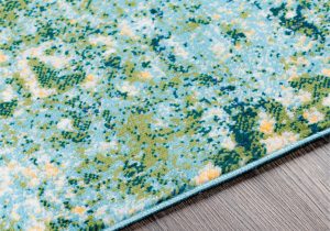 Dunmore Blue Green area Rug Chrys Vibrant Abstract area Rug