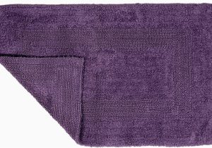 Eggplant Colored Bath Rugs Cotton Bath Mat Set- 2 Piece 100 Percent Cotton Mats- Reversible, soft, Absorbent and Machine Washable Bathroom Rugs by Lavish Home (eggplant)