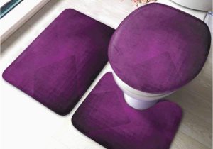 Eggplant Colored Bath Rugs Eggplant 3 Piece Bathroom Rugs Set Abstract Purple Squares In …