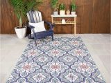 Elements Indoor Outdoor Citra Medallion area Rug Hampton Bay Star Moroccan Teal/white 8 Ft. X 10 Ft. Floral Indoor …