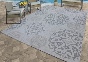 Elements Indoor Outdoor Citra Medallion area Rug Paseo 8′ X 10′ Gray Medallion Outdoor Rug