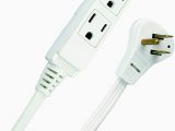 Extension Cord Under area Rug Slimline 2232 Angled Flat Plug Extension Cord Space Saving Flat Design 3 Grounded Outlets 13 Foot 13 Amps 1625 Watts 125 Volts Ul Listed I