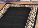 Extra Large area Rugs Amazon Animal Leopard Print area Rugs now In 7 Sizes Cheap Small Extra Runner soft Safari Leopard Border Frame Black Mats Rug 120x170cm