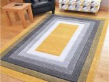 Extra Large area Rugs Amazon New Hand Carved Ochre Gold Grey Mustard Black Silver Small Extra Size House Rugs Ochre Gold Border 60cm X 110cm