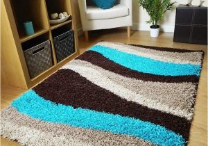 Extra Large Blue Rugs Rugs Superstore Small Extra Large Rug New Modern soft Thick Teal Blue Brown Beige Waves Shaggy Rug Non Shed Shag Runners 6 120 X 170 Cm 160 X 225