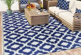 Extra Large Indoor Outdoor area Rugs Balajeesusa Recycled Outdoor Plastic Rugs Waterproof Motorhome Carpet Large Reversible 6ft X 9ft Blue and White 20317