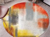 Extra Large Round area Rugs Drsff Modern Red Yellow Round area Rugs for Living Room Bedroom …