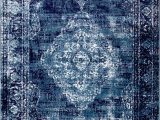 Faded Blue Persian Rug Vintage Style Persian