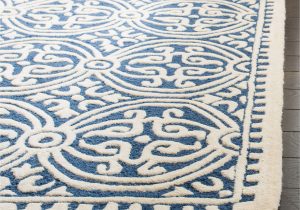 Fairburn Hand Tufted Wool Navy Ivory area Rug Safavieh Cambridge Collection 9′ Square Navy Blue/ivory Cam123g Handmade Moroccan Premium Wool area Rug