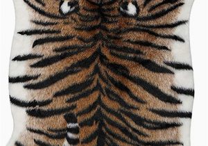 Faux Animal Skin area Rugs Amazon Tiger Print Rug 7 2 X5 7 Faux Cowhide Skin Fur
