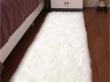 Faux Fur area Rug 8×10 softlife Faux Fur Sheepskin area Rug Shaggy Wool Carpet for Bedroom Living Room Home Decor 2ft X 6ft White