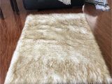 Faux Sheepskin area Rug 8×10 Lambzy Faux Sheepskin Super soft Hypoallergenic Square area Rug Plush Fur Luxury Shaggy Silky Plush Carpet for Bedrooms Rugs Living Room Kids Rooms
