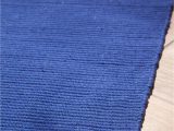 Flat Weave Blue Rug solid Bright Blue Flatweave Eco Cotton Rug Hook & Loom