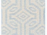Flat Weave Blue Rug Taj Pale Geometric Handmade Flatweave Wool Sky Blue Ivory area Rug