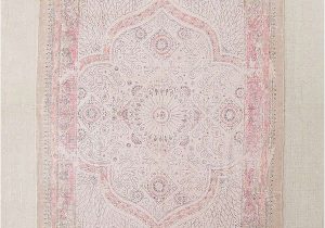 Fontanne Pink White area Rug 5×7 Classic Rug Pad