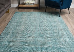 Fremont Wool Aqua area Rug Dominic Hand Looped Teal area Rug