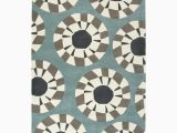 Fremont Wool Aqua area Rug Kaleen origami 8 X 10 Wool Grey Indoor Geometric Mid-century …