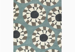 Fremont Wool Aqua area Rug Kaleen origami 8 X 10 Wool Grey Indoor Geometric Mid-century …