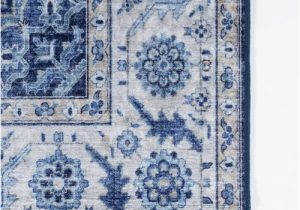 French Country Blue Rugs Coen French Country Navy Blue Medallion Patterned Rug – 3’6″x5’6″