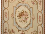 French Country Style area Rugs Vintage Chinese Needlepoint Rug with Aubusson Design and French Provincial Style
