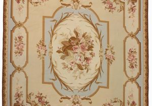 French Country Style area Rugs Vintage Chinese Needlepoint Rug with Aubusson Design and French Provincial Style