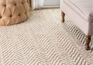 Gaines Hand Woven Natural area Rug by Charlton Home Kiwa Handwoven Jute Jagged Chevron F White Rug