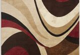 Giannini Abstract Brown Red area Rug Home Dynamix Tribeca Slade Modern area Rug, Abstract Brown/red 39″x55″