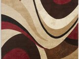 Giannini Abstract Brown Red area Rug Home Dynamix Tribeca Slade Modern area Rug, Abstract Brown/red 39″x55″