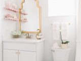 Gold and White Bathroom Rugs Pink White and Gold Bathroom In 2020