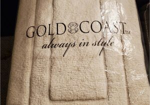 Gold Coast Microfiber Bath Rug Gold Coast Double Border Cotton Bath Rug Ivory Set Of 2 Condition Brand New