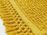Gold Color Bath Rugs Textured Weave Bath Mat Mustard Yellow Home All