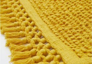 Gold Color Bath Rugs Textured Weave Bath Mat Mustard Yellow Home All