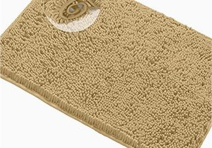 Gold Colored Bath Rugs Ultra soft Texture Chenille Plush Bath Rugs Floor Mats, Bath Rug Non Slip Microfiber Door Mat for Kitchen / Entryway / Living Room, 32 by 20 Inches,