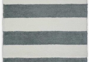 Gray and White Striped area Rug Chicago Striped Handmade Shag White Grey area Rug