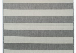 Gray and White Striped area Rug Gonsalez Striped Gray White Indoor Outdoor area Rug