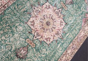 Green and Pink area Rugs 9 X 5 1 Green Pink Large area Rug Pastel Colors Vintage Rug