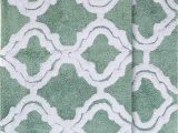 Green Bath Rug Sets Chesapeake Double Quatrefoil 2pc Subtle Green Bath Rug Set 21"x34" & 24"x40"