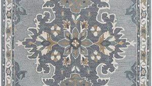 Grey and Beige area Rug 8×10 Rizzy Home Resonant Collection Wool area Rug 8 X 10 Gray Light Gray Dark Beige Blue Gray Central Medallion