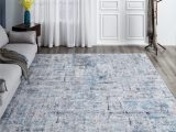 Grey and Blue Living Room Rug Modern & Contemporary Accent Polyester area Rug Overstock.com