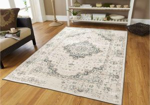 Grey and Ivory area Rug 8×10 Traditional Distressed area Rug 8×10 Large Rugs for Living Room 5×8 Gray Ivory