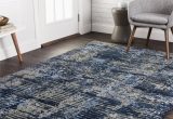 Grey and Navy Blue Rug Alexander Home Cassidy Modern Abstract area Rug