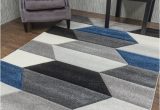 Grey and Navy Blue Rug Living Room Rugs Mat Navy Blue Grey Hexagon Design