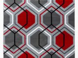 Grey and White area Rug Walmart Summit Collection Geometric Honey B Red Grey Red area Rug Walmart