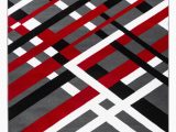 Grey and White area Rug Walmart Summit Collection Modern Abstract Gray Black Red and White area Rug Walmart