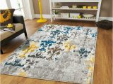 Grey and Yellow area Rug 8×10 Rugs for Living Room Yellow Blue Grey 8×10 area Rugs8x11 Rugs