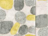 Grey and Yellow Bath Rug Chesapeake Pebbles Bath Rug Set 21"x34" & 24"x40" New Willow