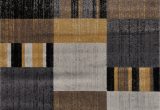Grey Brown and Black area Rugs Stegner Premium Abstract Yellow Gray Light Brown Black area Rug